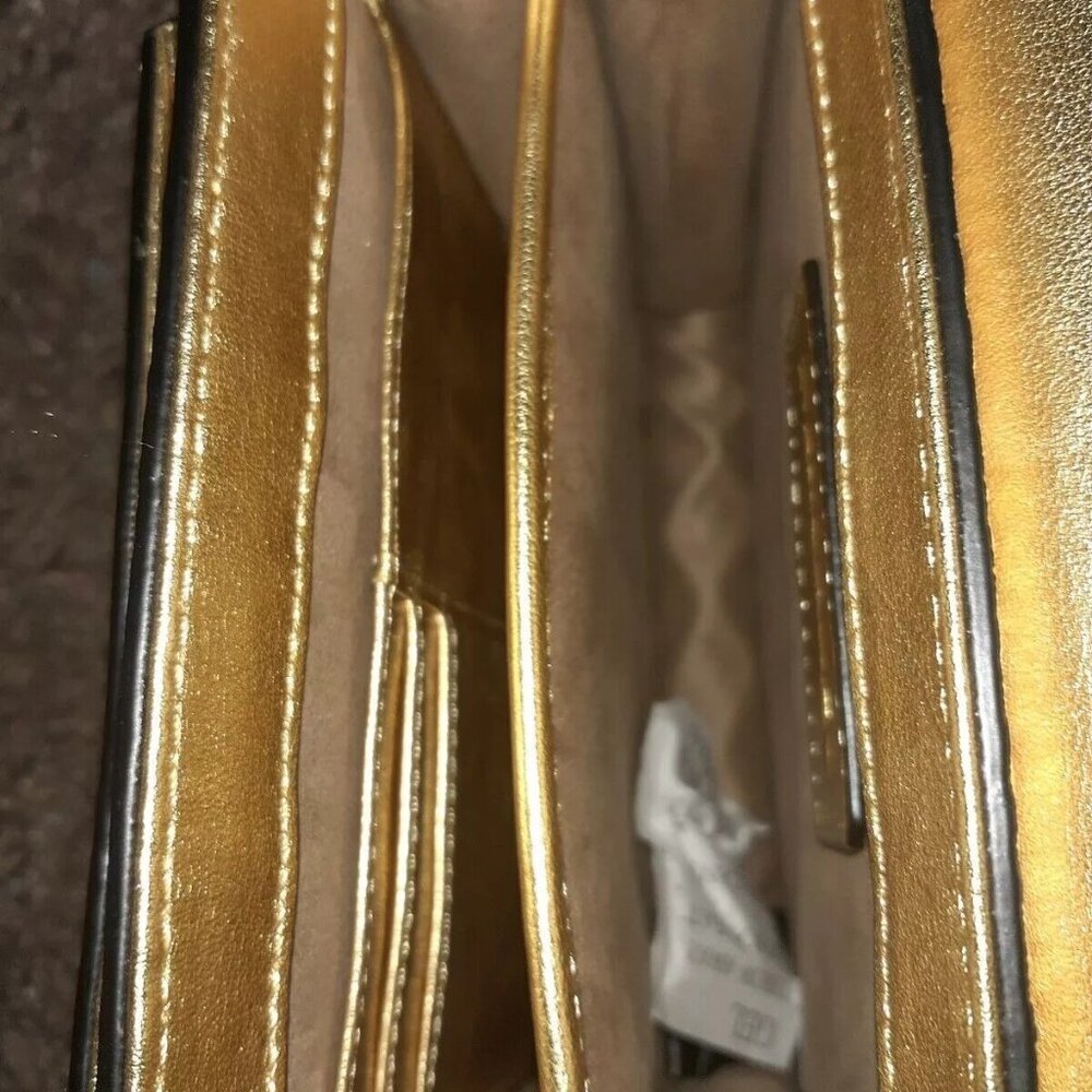 MACKAGE-RUBIE-Gold Leather-Arrow Clasped Handbag/Crossbody-NEW WITH TAG - Picture 9 of 10